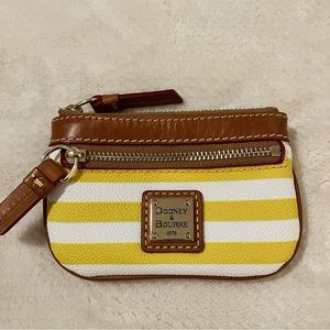 Dooney & Bourke Yellow Striped Coin Purse